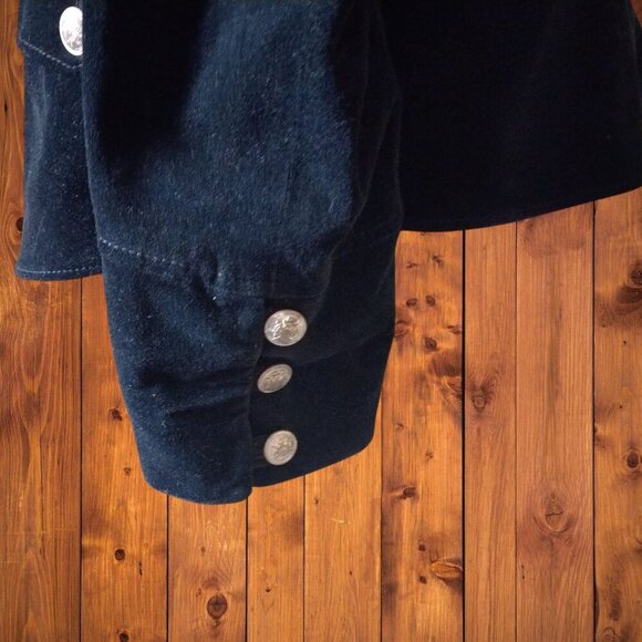 Marina Rinaldi Sport Black Long Sleeve Military Style Button Blazer Large - Picture 5 of 7